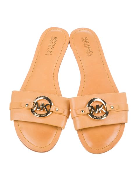 sale michael kors slippers|Michael Kors slides on sale.